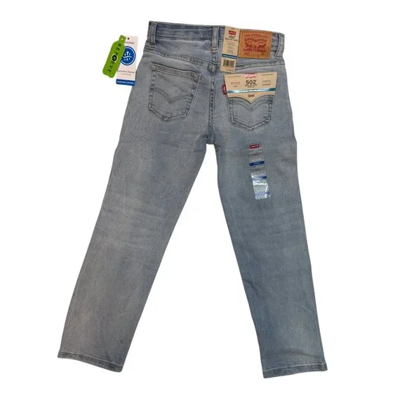 NWT Levis 502 Size 7 Boys Regular 31X30 Taper Fit Jeans 7 Reg Light Wash Denim - Picture 7 of 11